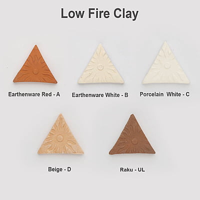 Low fire Clay Earthenware, Stoneware, Porcelain clay